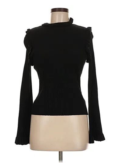 Pre-owned Line & Dot Long Sleeve Top Black Turtleneck Tops