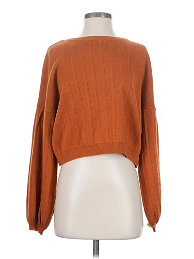 Pre-owned Line & Dot Long Sleeve Turtleneck In Brown