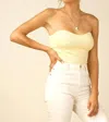 Line And Dot Lorina Strapless Knit Tube Top In Custard Yellow In Yellow