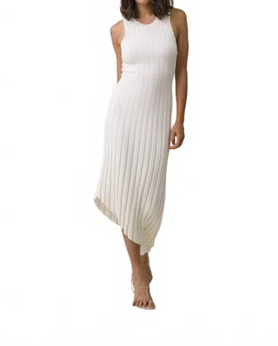 Line And Dot Magnolia Rib Dress In Ivory In White