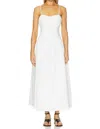 Line And Dot Maison Corset Maxi Dress In White In White