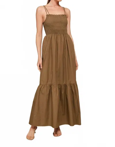 Line And Dot Maison Maxi Dress In Olive In Brown