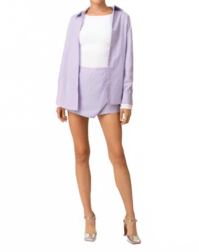 Line And Dot Maxin Long Sleeve Shirt In Blue/coral In Multi