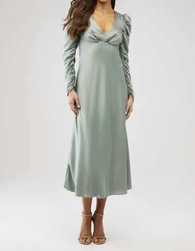 Line And Dot Maya Dress In Sage In Green
