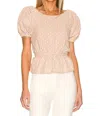 Line And Dot Millie Top In Flamingo Color In Multi
