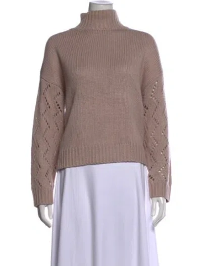 Pre-owned Line & Dot Mock Neck Sweater In Neutrals