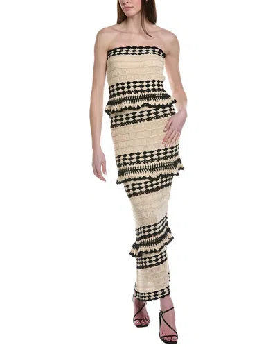 Line & Dot Muse Crochet Dress In Neutral