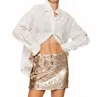 Line And Dot Naida Sequins Mini Skirt In Gold In Multi
