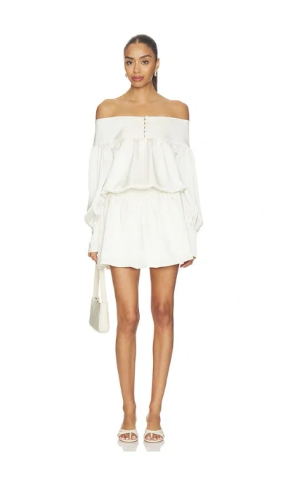 Line & Dot Nicolo Mini Dress In White