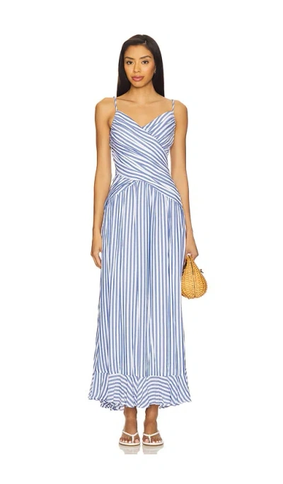 Line & Dot Noah Maxi Dress In Blue