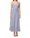 Line And Dot Noah Maxi Dress In Blue/white In Blue
