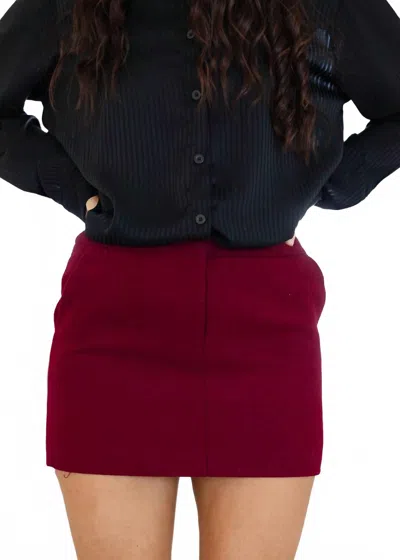 Line And Dot Noelia Mini Skirt In Red