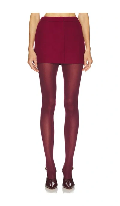 Line & Dot Noelia Mini Skirt In Burgundy