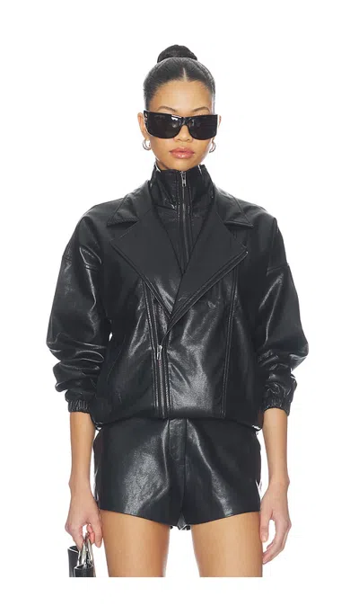 Line & Dot Noir Double Layered Jacket In Black