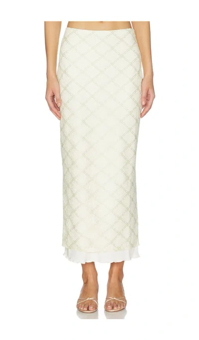 Line & Dot Norelle Midi Skirt In White