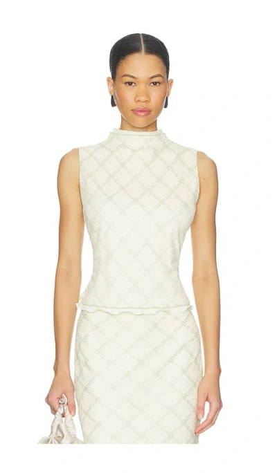 Line & Dot Norelle Top In White