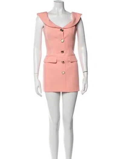 Pre-owned Line & Dot Off-the-shoulder Mini Dress In Pink