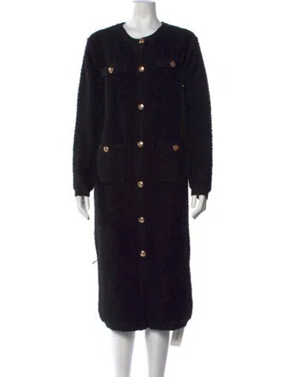 Pre-owned Line & Dot Open Front Sweater In Black