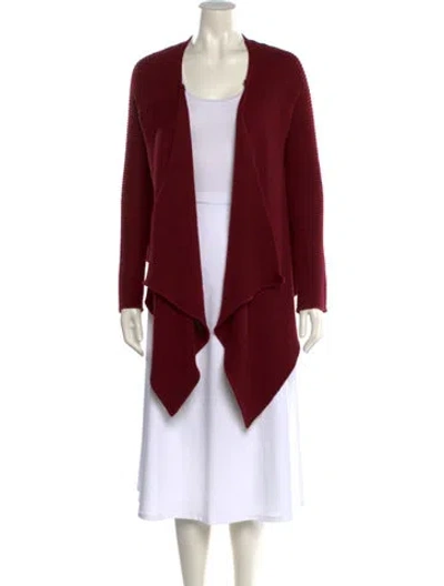 Pre-owned Line & Dot Open Front Sweater In Red