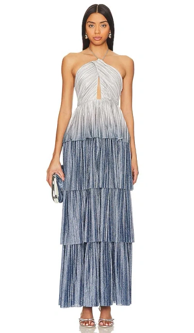 Line & Dot Oracle Maxi Dress In 牛仔