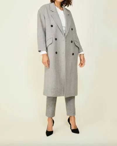 Line And Dot Paola Coat In Heather Grey