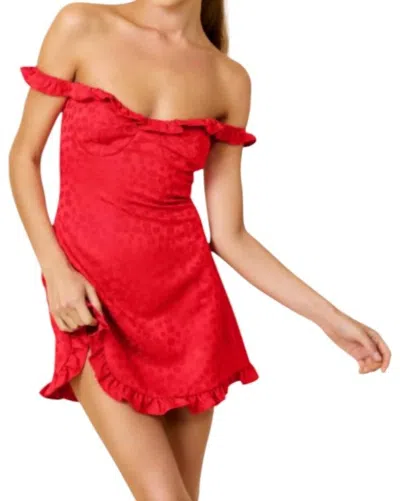 Line And Dot Penni Mini Dress In Scarlet In Red