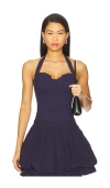 Line & Dot Perla Halter Top In Blue