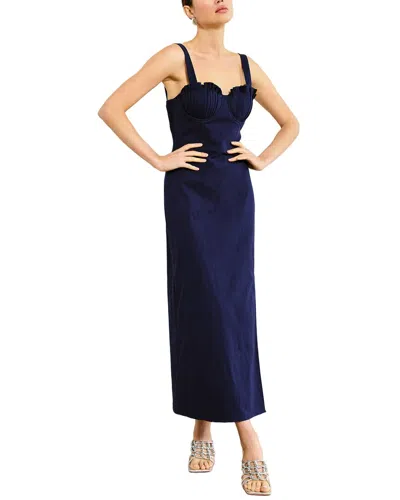 Line & Dot Perla Maxi Dress In Blue
