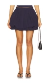 Line & Dot Women's Pearla Gathered Bubble-hem Mini Skirt In Blue