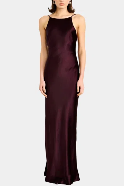 Line And Dot Petrea Dress In Aubergine In Brown