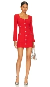Line & Dot Women's Phillipa Long-sleeve Minidress In Red