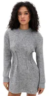 Line & Dot Pippa Mini Dress Grey In Gray