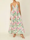 Line And Dot Playa Maxi Dress In Pink/green/multi In Multi