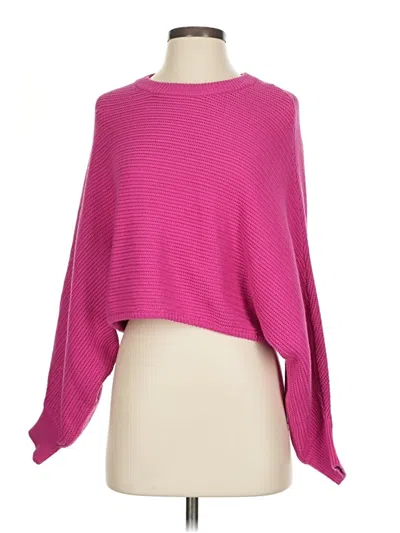 Pre-owned Line & Dot Poncho In Pink