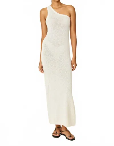 Line And Dot Poolside Coverup In Ivory In White