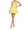 Line And Dot Positano Bubble Mini Dress In Yellow In Yellow