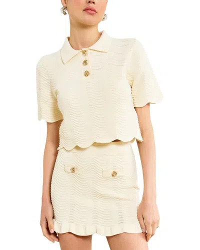 Line & Dot Prescott Top In Neutral