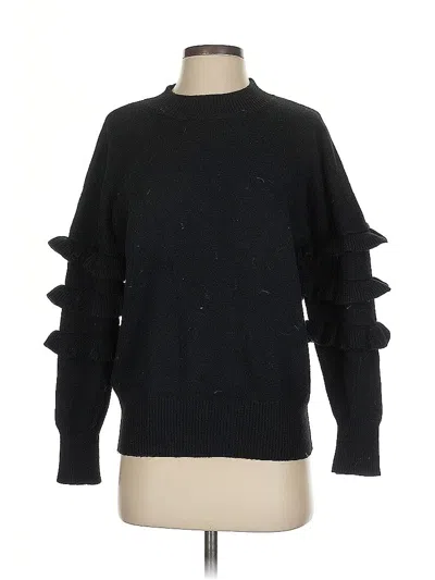 Pre-owned Line & Dot Pullover Sweater In Black