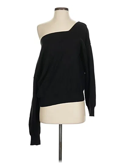 Pre-owned Line & Dot Pullover Sweater In Black