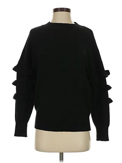 Pre-owned Line & Dot Pullover Sweater In Black