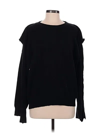 Pre-owned Line & Dot Pullover Sweater In Black