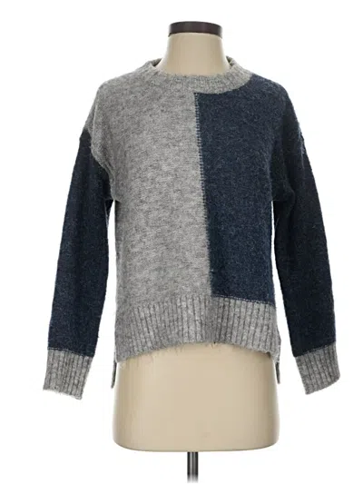 Pre-owned Line & Dot Pullover Sweater In Gray