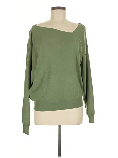 Pre-owned Line & Dot Pullover Sweater In Green