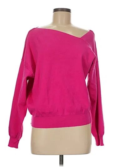 Pre-owned Line & Dot Pullover Sweater In Pink