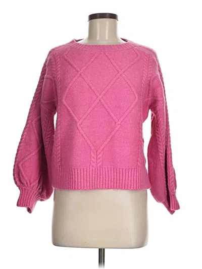 Pre-owned Line & Dot Pullover Sweater In Pink