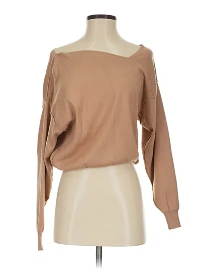 Pre-owned Line & Dot Pullover Sweater In Tan