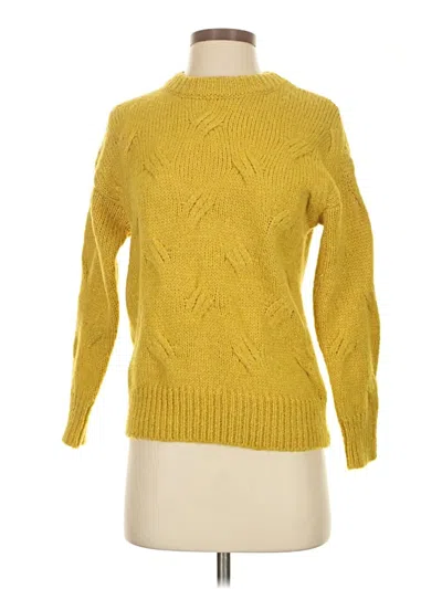 Pre-owned Line & Dot Pullover Sweater In Yellow
