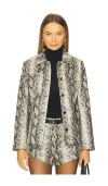 Line & Dot Python Jacket In Animal Print