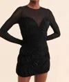 Line And Dot Quincy Dress In Black In Black