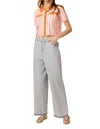Line And Dot Rheba Stripe Sweater Top In Orange/pink In Multi